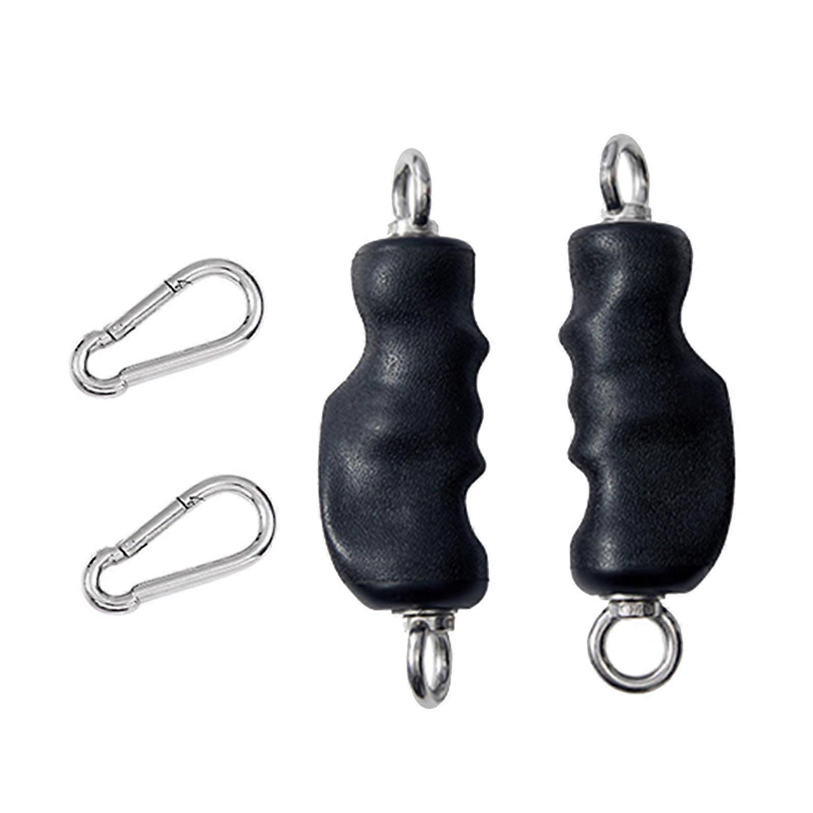 2Pcs Pull up Poignées Poignées Système de poulie Fitness avec anneaux Exercice Poignées