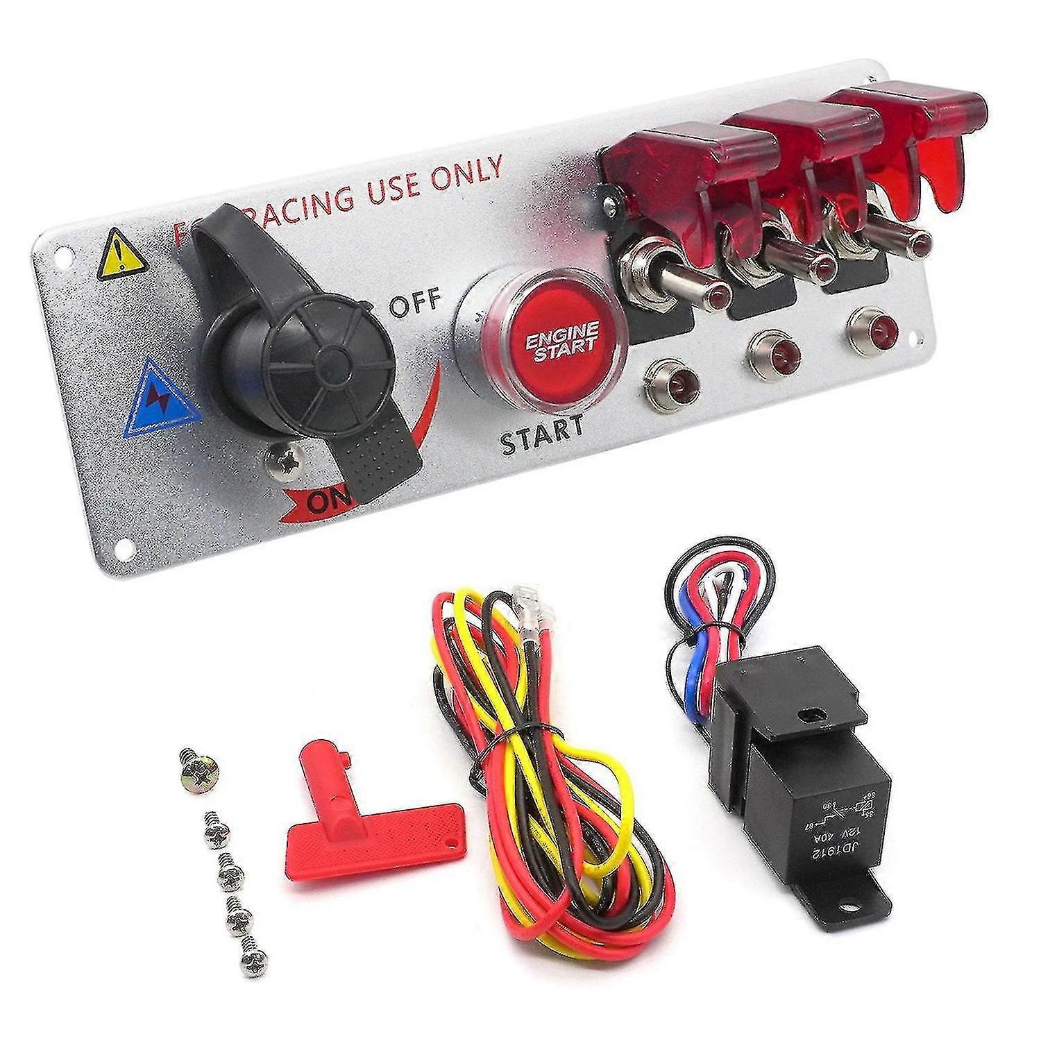 Car 12v One-button Start Master Switch Panel Modified Led Ignition Switch Engine Start Power-off Sw