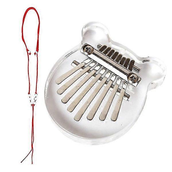 Transparent 8-Tone Mini Thumb Piano Finger Exercise Tool
