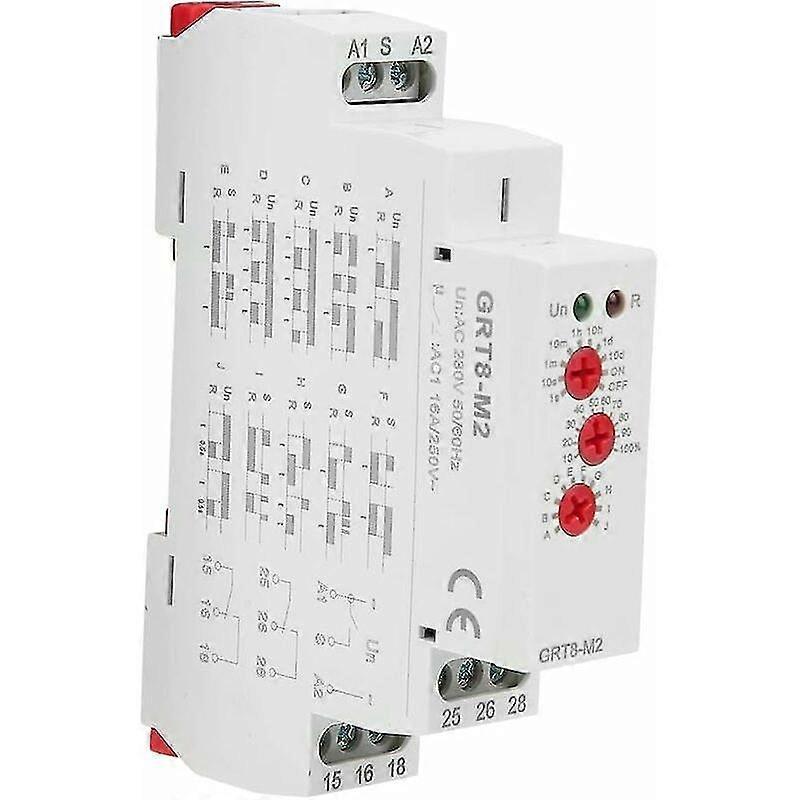 GRT8-M2 AC 220V 10 Function Multifunction Timer Relay for DIN Rail Mounting