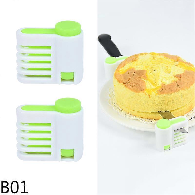 2pcs/set 5 Layers Cake Slicer Adjustable DIY Bread Knife Splitter Cutting Leveler Toast Slicer Fixator For Kichen Bakeware Tool