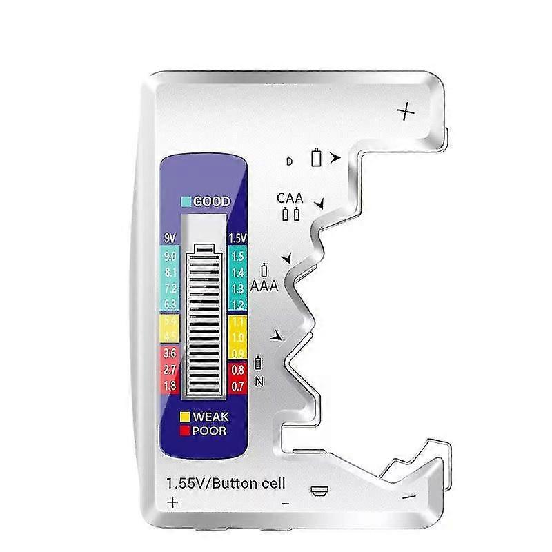 Measuring Tool Battery Tester Digital Universal Battery Checker Button Cell(1pc, Silver)