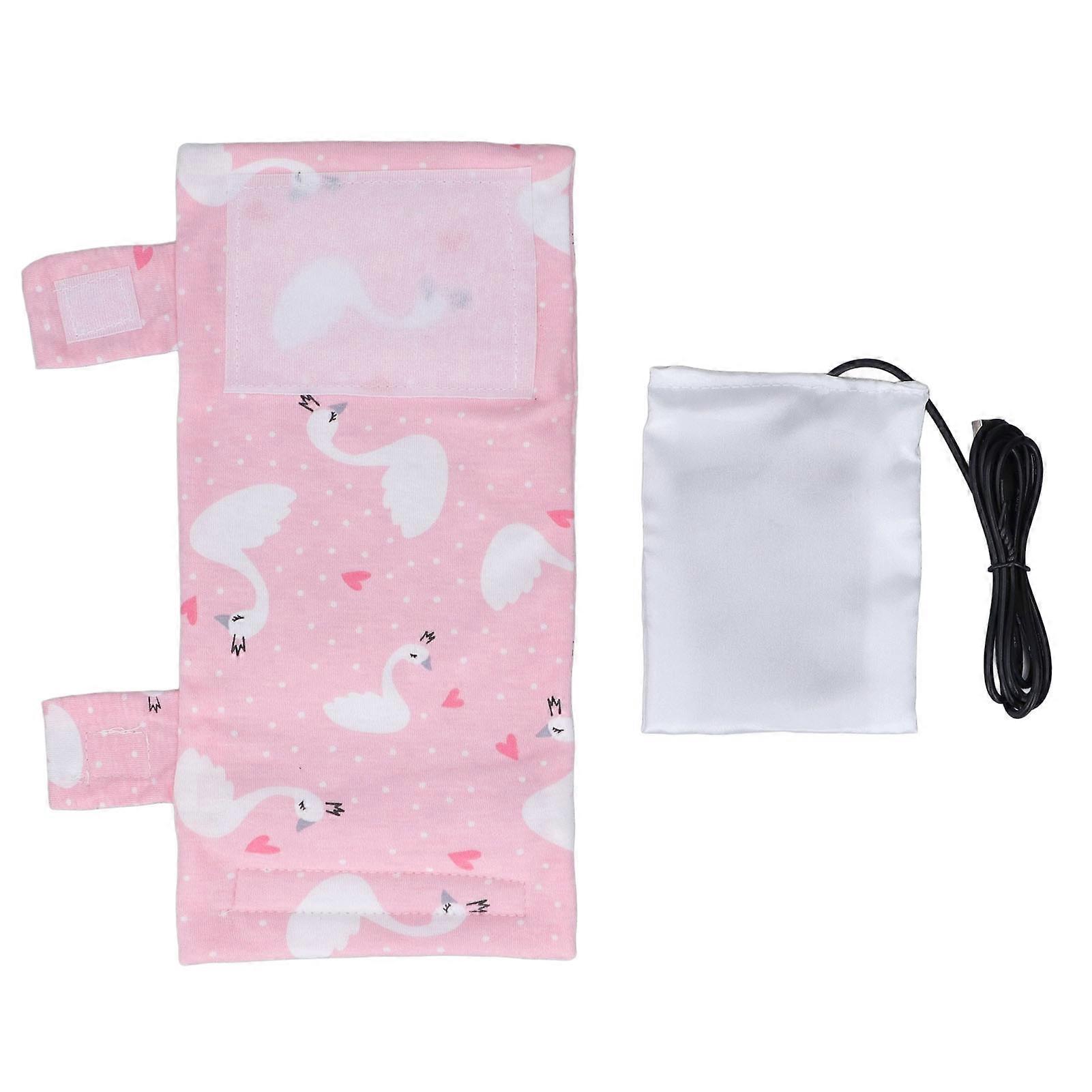 Portable Bottle Warmer USB Power Constant Temperature Warming Stable Bottom Cotton Bottle Heating Bag for Breastmilk Swan
