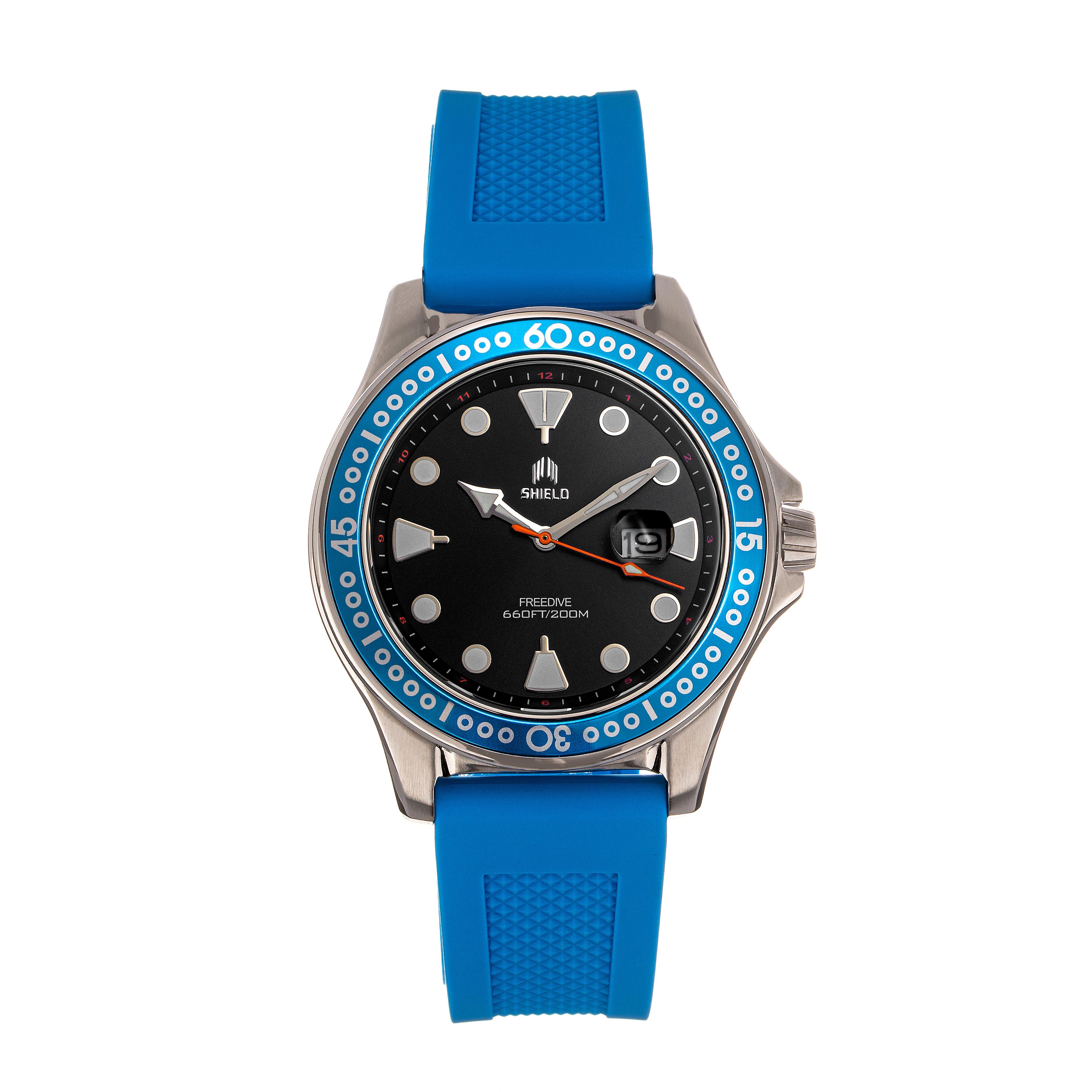Shield Freedive Strap Watch w/Date - Light Blue