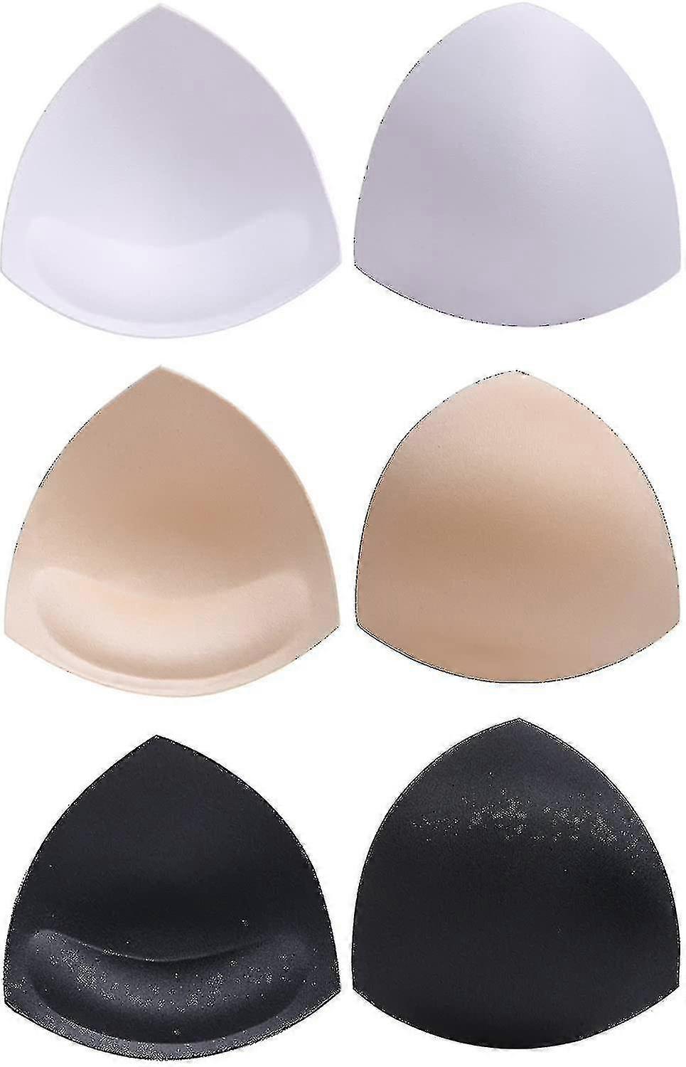 Bra Pads Bikini Pad Bra Inserts Push-up Pad, 3 Colors, Triangle Shape, Black Linglai