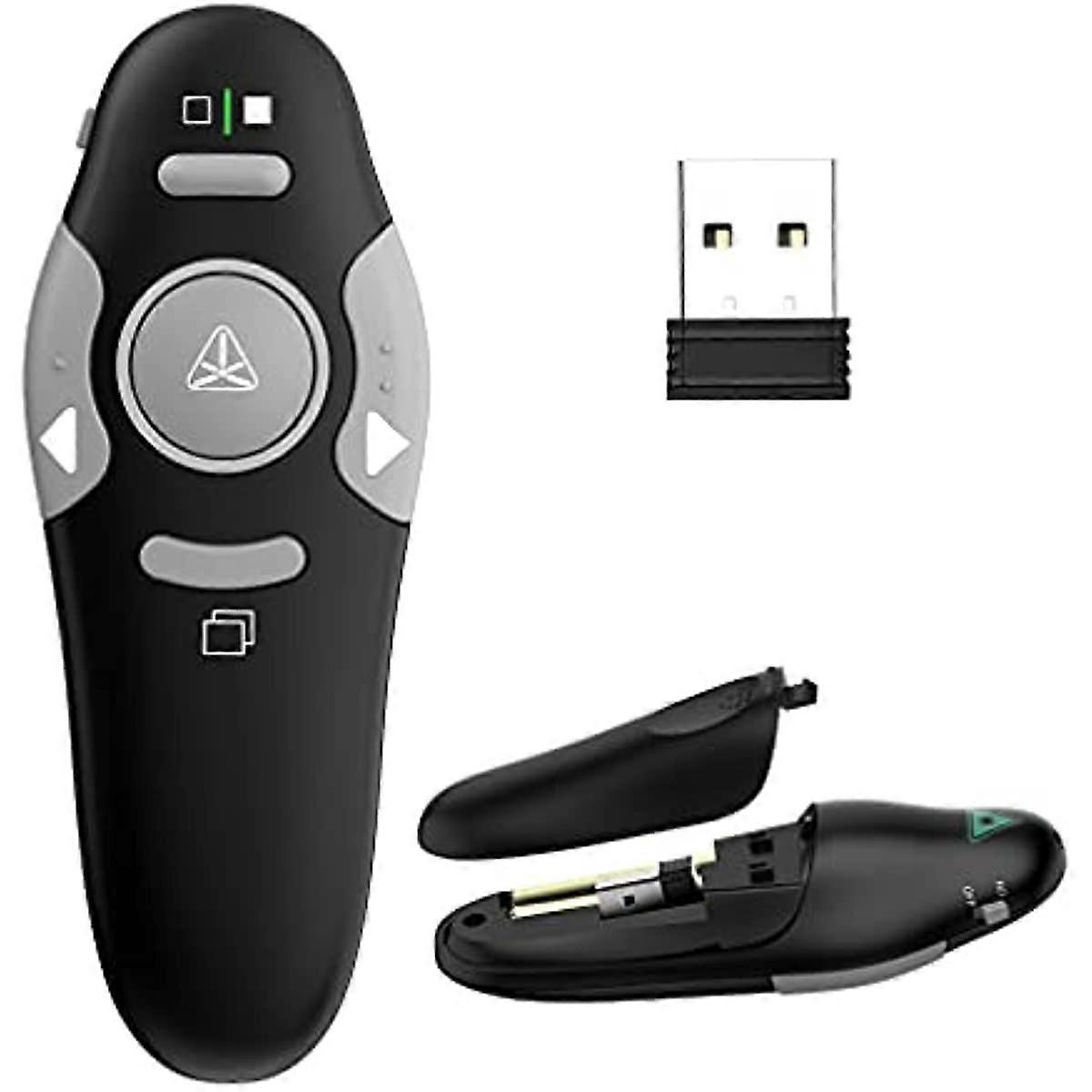 QUI Presentation Clicker Pointer 24GHz Wireless Presenter Remote Presenter Clicker for PPT PowerPoint Presentation Pointer