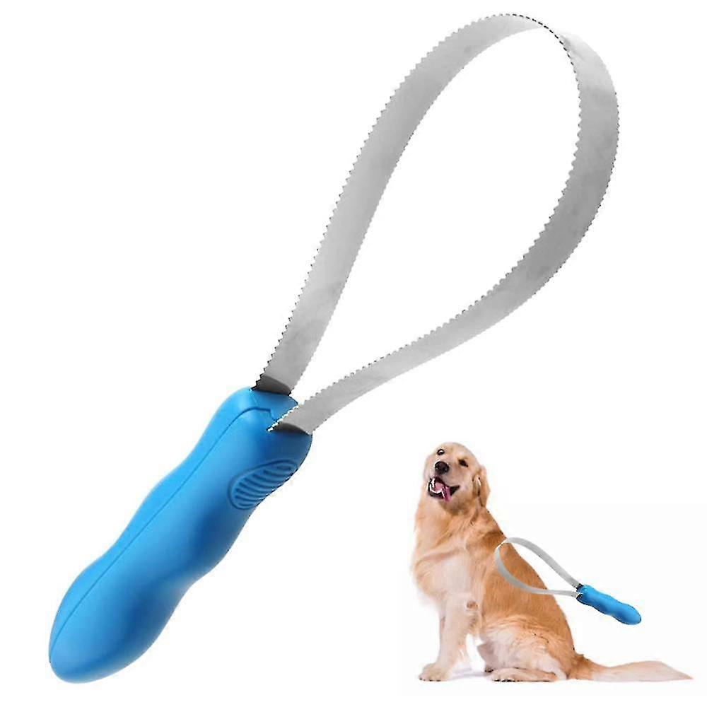 Dual-sided Shedding Blade Dual-sided Deshedding Blade Pet Grooming Tool Metal Shedding Blade With 1 Side Coarse Teeth & 1 Side Fine Teeth For Dog Hors