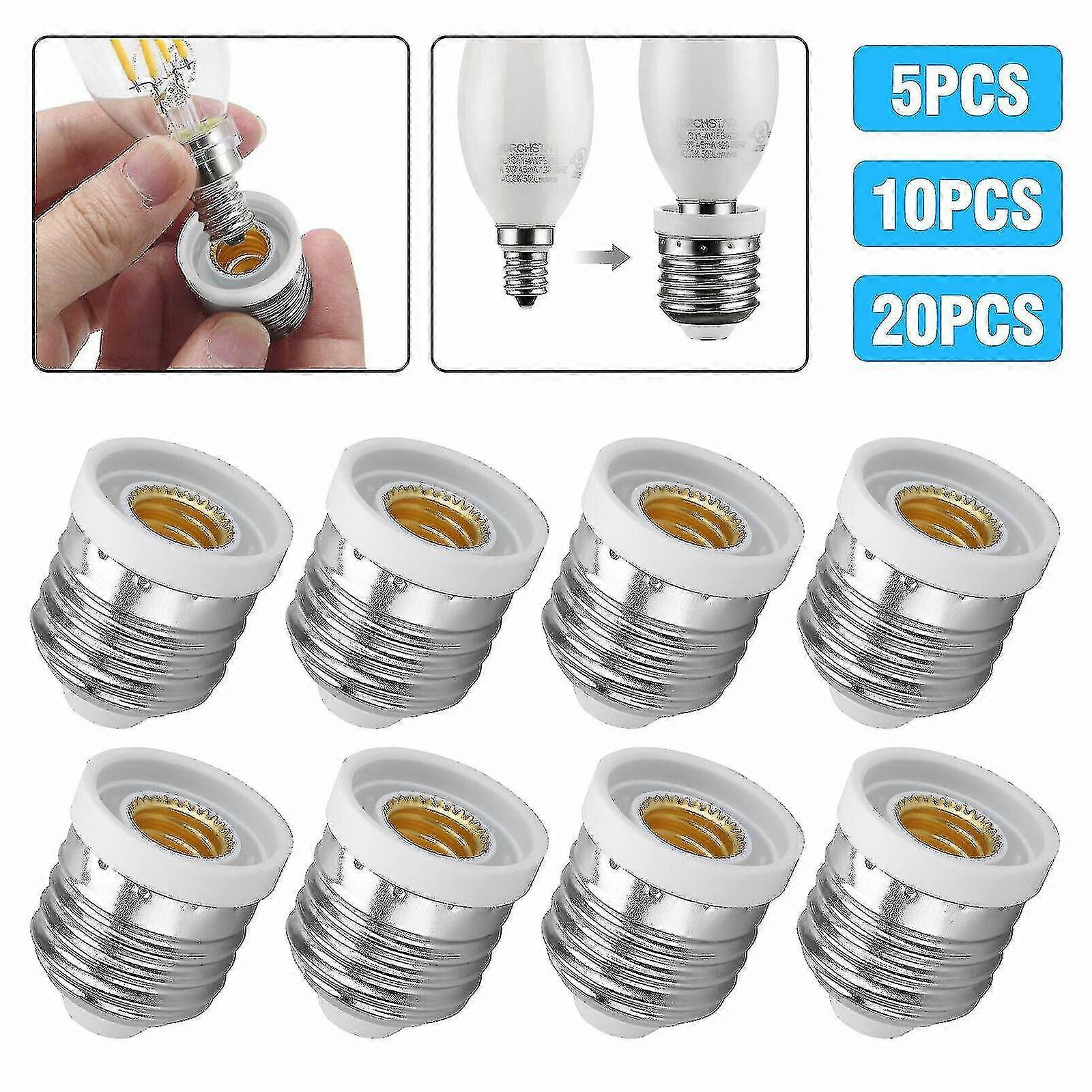 Light Bulb Socket Adapter Medium Base E26 To Candelabra E12 Screw Reducer