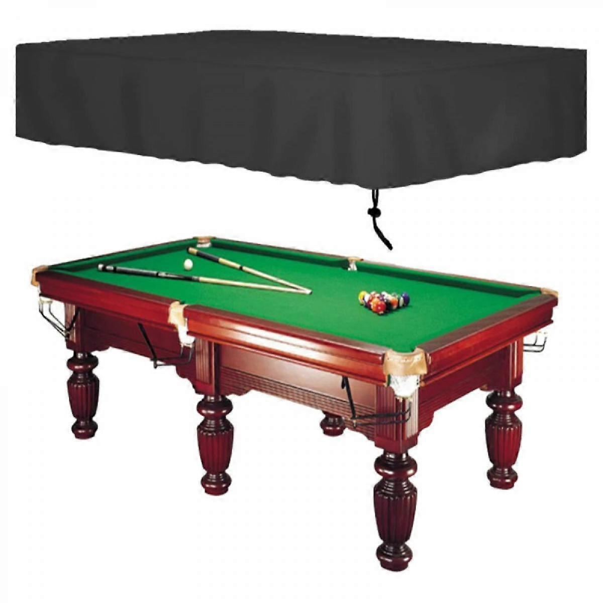 Billiard Pool Table Covers with Drawstring Pool Table Billiard Waterproof Table Cover for Billiard Table/Rectangle Table (Black: 8ft-96*55.1