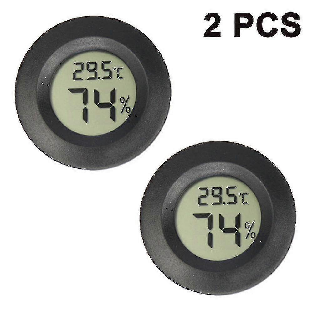 4.5cm Mini Lcd Display Round Digital Thermometer,hygrometer Fridge 2pcs