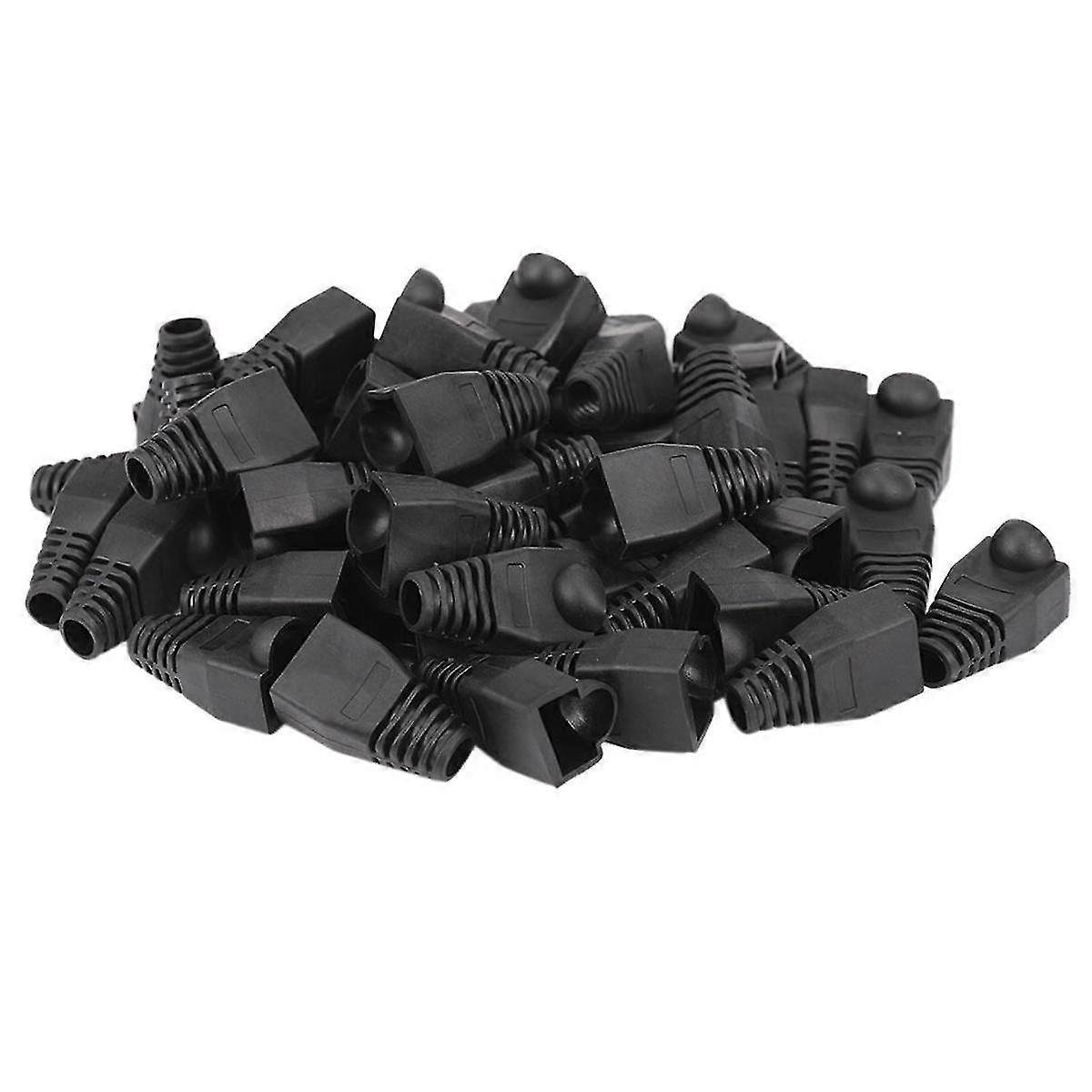 50Pcs/Set Plastic Boot Cap Plug Head for RJ45 Cat5/6 Cable Modular Connector Network