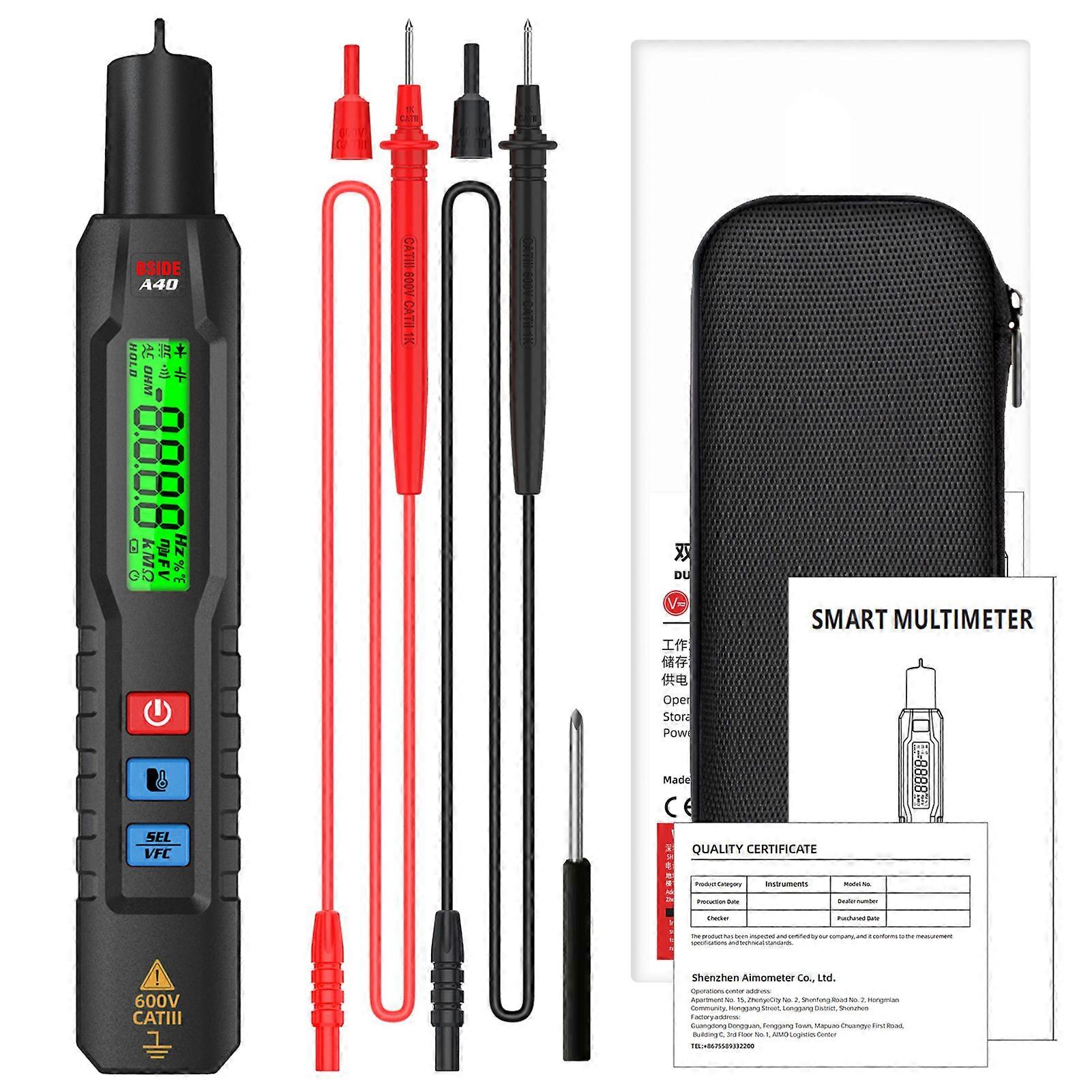A40 Digital Multimeter Voltage Resistance Frequency Temperature Measurement Test Meter Testing Temp Detector Multitester