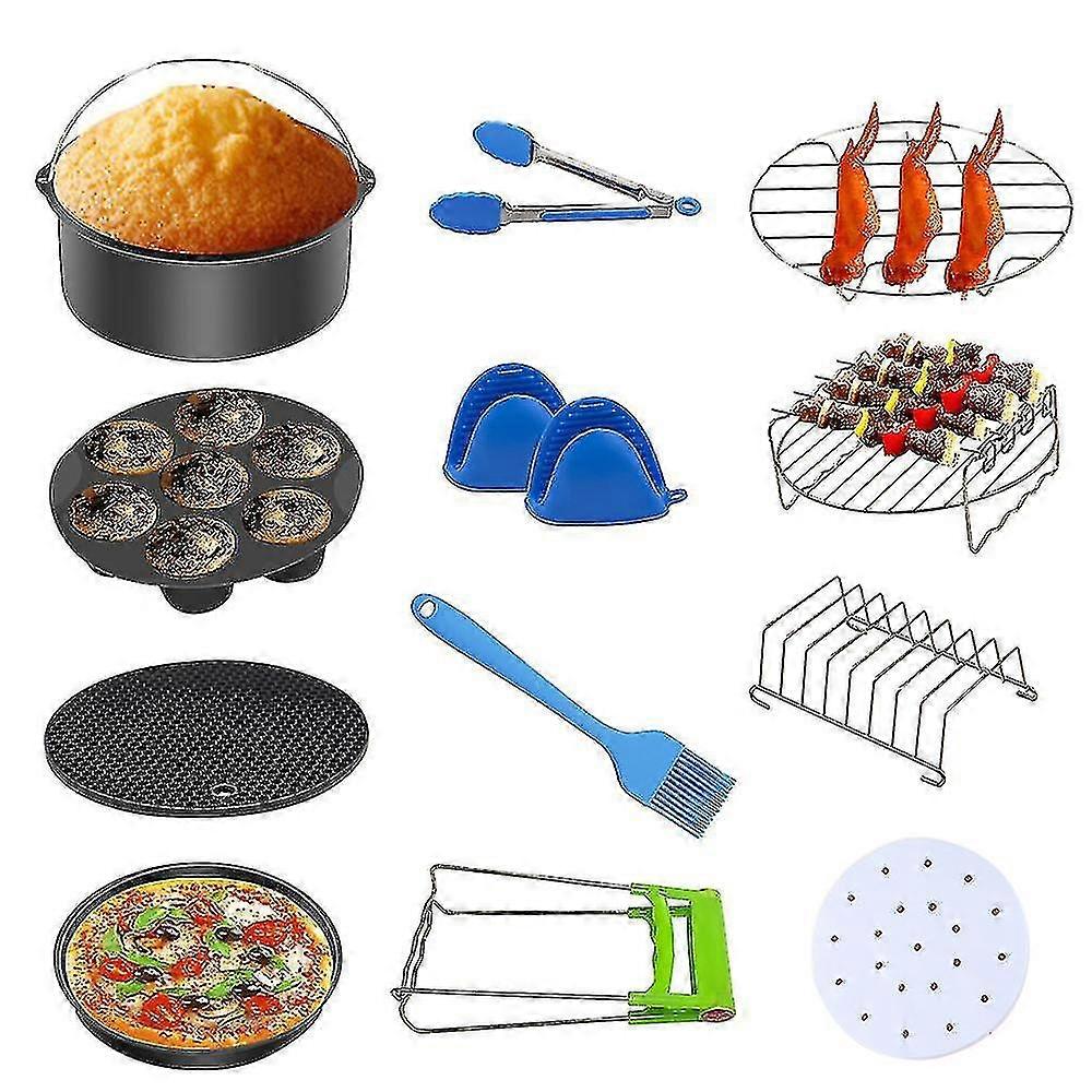 Deep Fryer Air Fryer Accessories Fit All Airfryer 7 Inch 8 Piece Set( Size : 8 Inch 12sets )