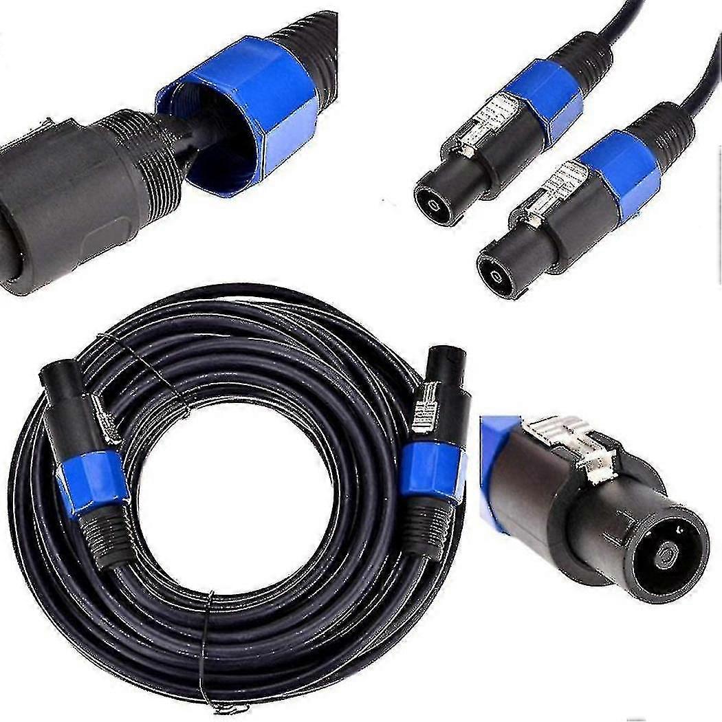 2-Pack 25ft Speakon Speaker Cables - 12 Gauge AWG, 2 Conductor, DJ/PA Amp Compatible 9 thumbnail image