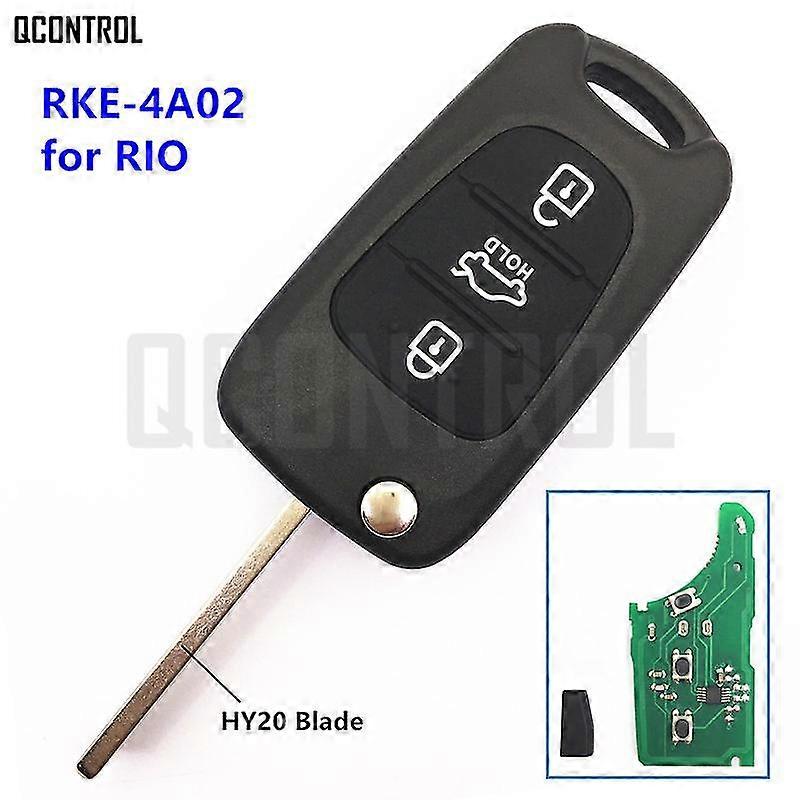 Keyless Entry Remote Key For Kia Rio Rke-4a01 Or Rke-4a02 With Key Blade Hy20