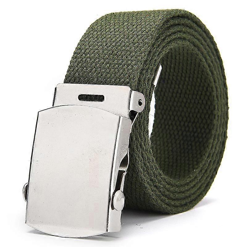 Military style webbing belt 6 colors 120 cm long 3.5 cm wide-Green