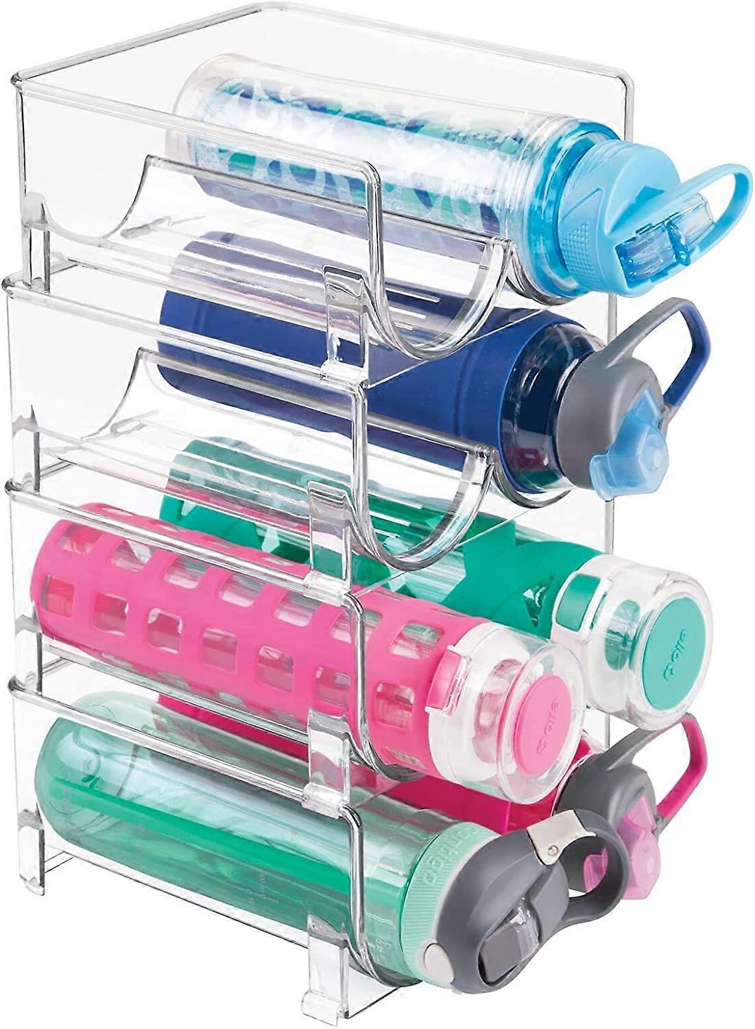 Plastic Stackable 2 Bottle Storage Holder Rack - Perfect for Tumbler Cup - 4 PackClear - There are only shelves inside the packaging