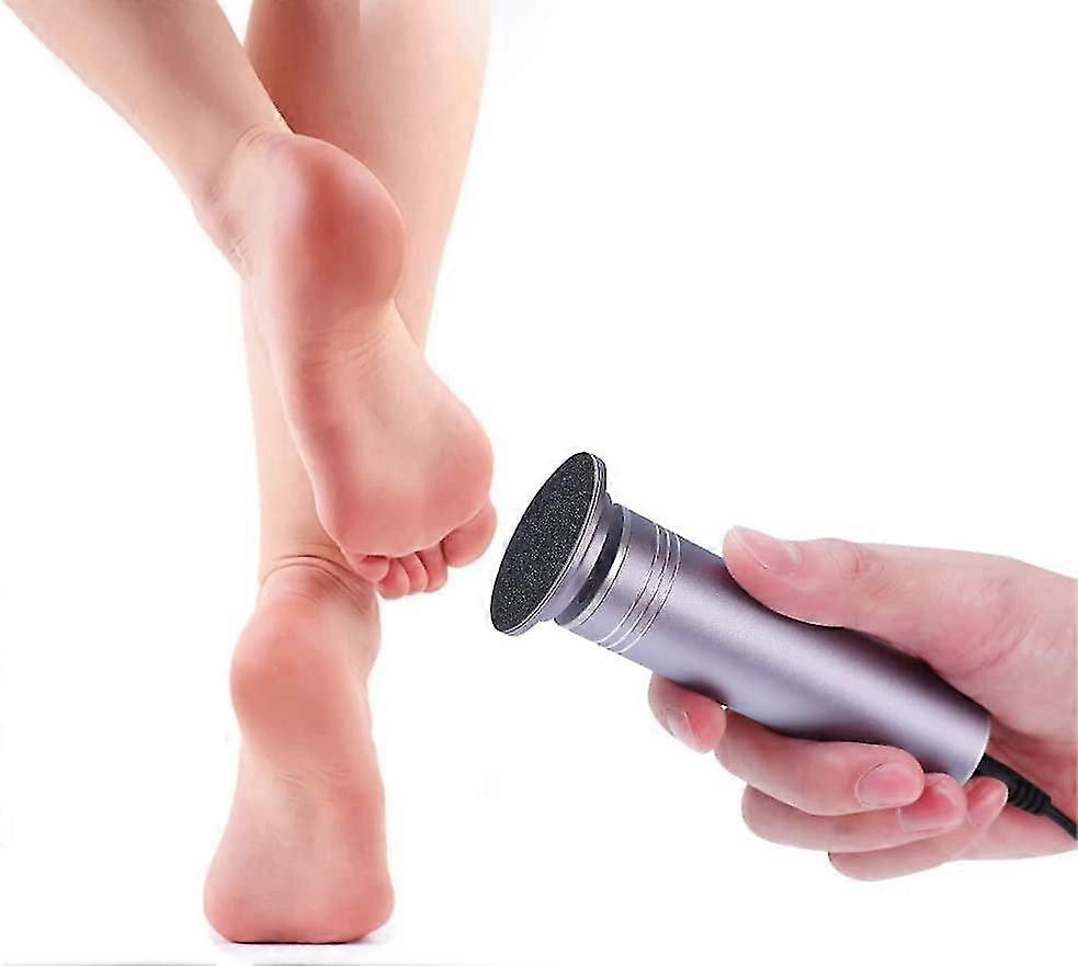 Upgraded Electric Foot Callus Remover,multi-speed Adjustable, With Replaceable Pads(gray)
