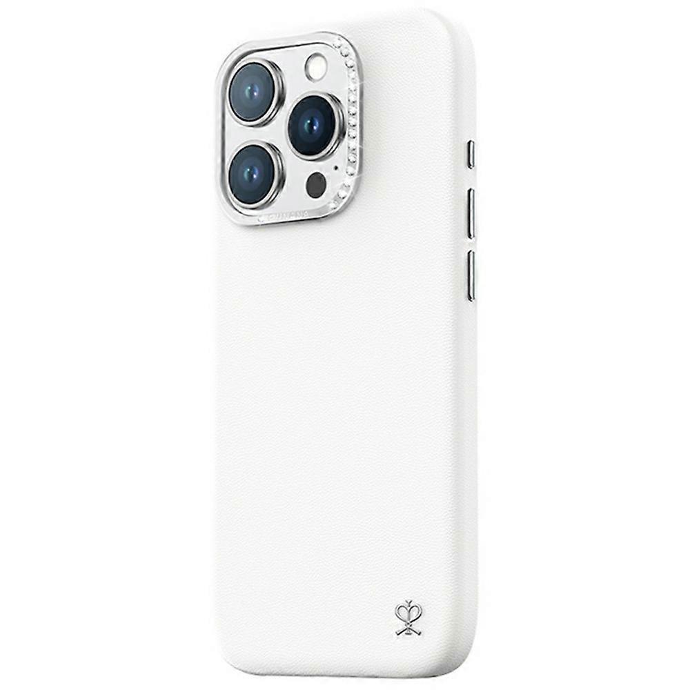 PYNANA PN-16F4 For iPhone 16 Pro Max Case Compatible with MagSafe PC PU Phone Cover - White