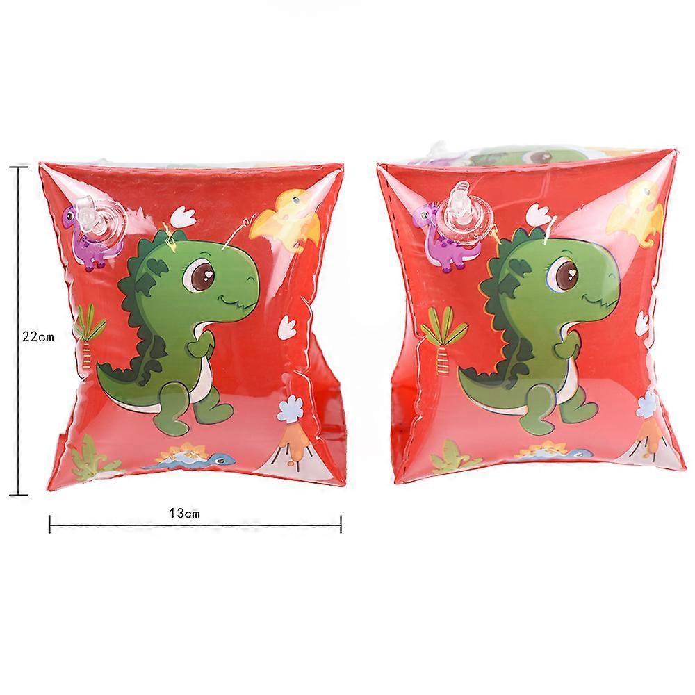 1 Pair Kids Adults Swimming Arm Ring Foldable Inflatable Swimming Armband Arm Float Air Sleeves Circle for Learning Swim Trainer