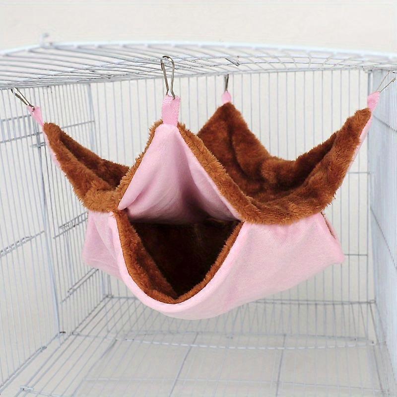 Supreme Cozy Pet Hammock - Double-Deckered Ultra-Soft Haven for Sweet Sleeping & Playful Hideout - Perfect for Adorable Small Animals