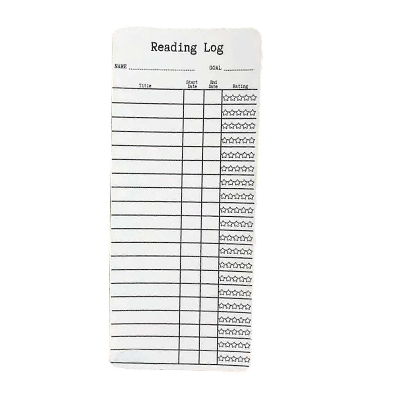 Reading List Bookmark,Personal Libraries Cards Book Tracker Notecards,100% New