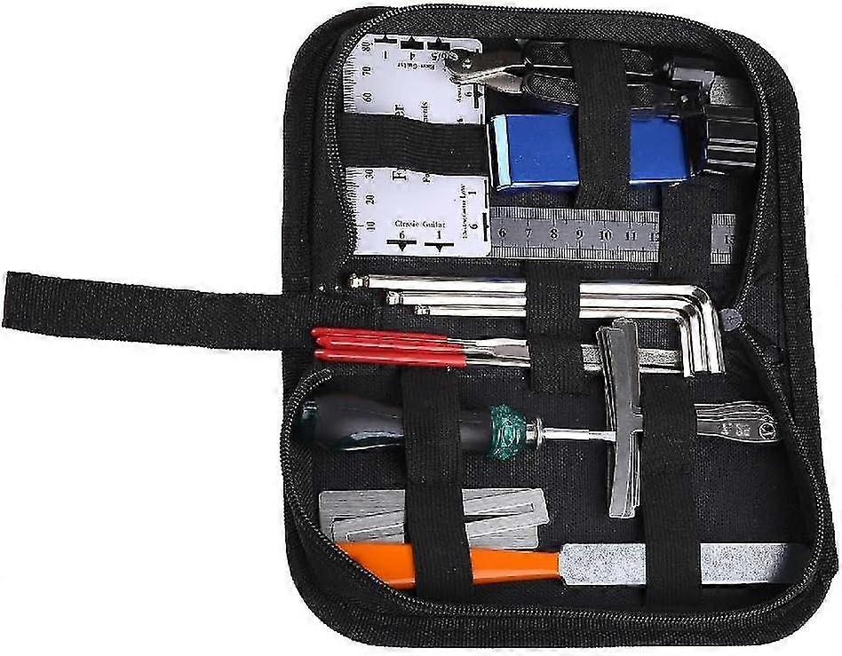 Guitar Repair Tool Kit - String Action Ruler Gauge, Wrench Set, String Organizer, Maintenance Tools