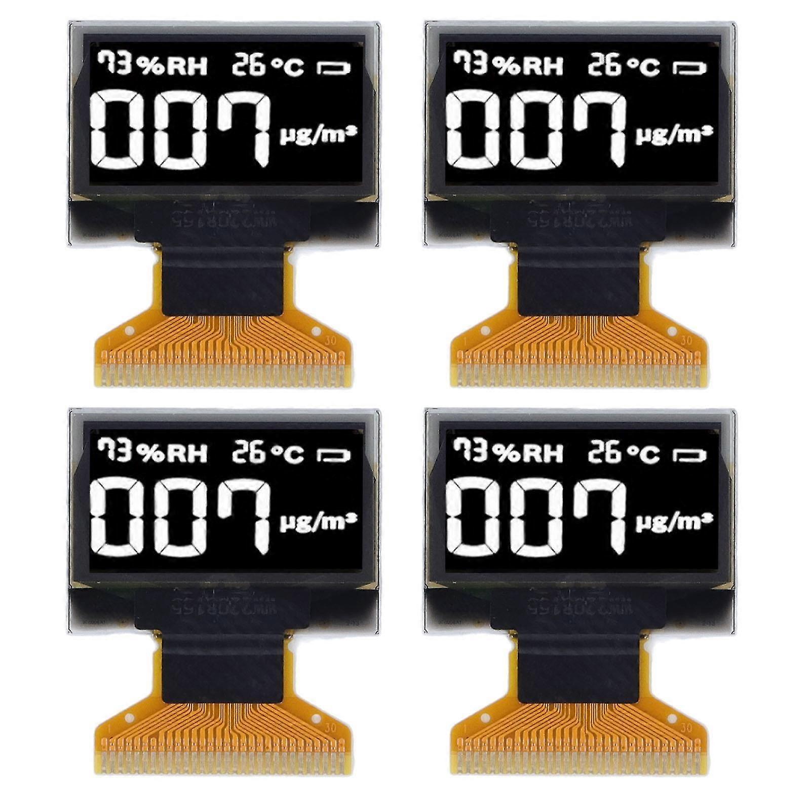 0.96in OLED LCD Display 128x64 Resolution - Clear White Screen (4Pcs)