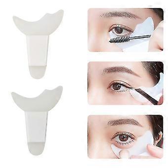 2 stks Mascara Shield Applicator Guard Tool 3 In 1 Wimper, Oogschaduw, Eyeliner Make-up Tool Voor Beginners-ZZY