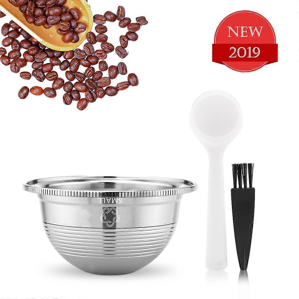 Capsule di caffè in acciaio inossidabile Vertuoline Pod Filters Cup 70ml Volume di infusione Set di capsule di caffè ricaricabili riutilizzabili per Nespresso Vertuoline 