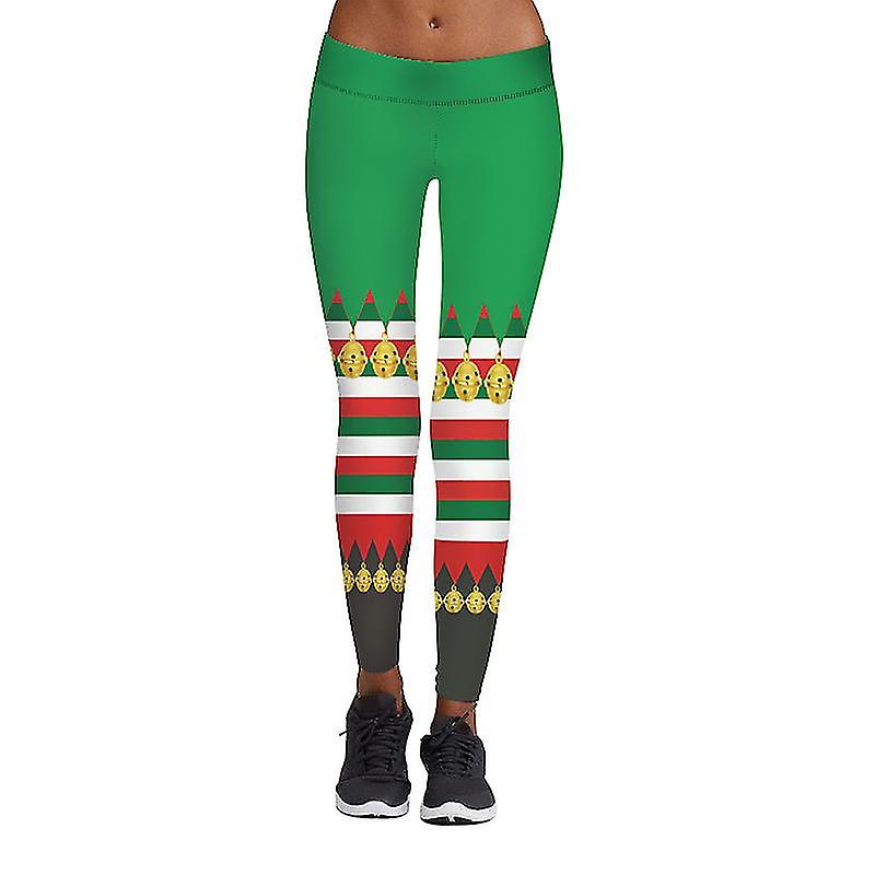 Xmas Women Elf Leggings Yoga Pants 