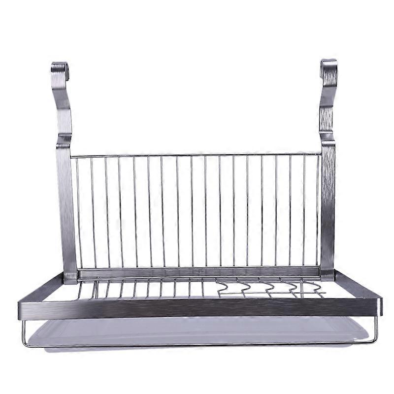 Stainless Steel Folding Hanging Dish Rack Draining Bowl Rack Plates Organizer Tableware Kitchen Storage Kitchen Organizer Shelf