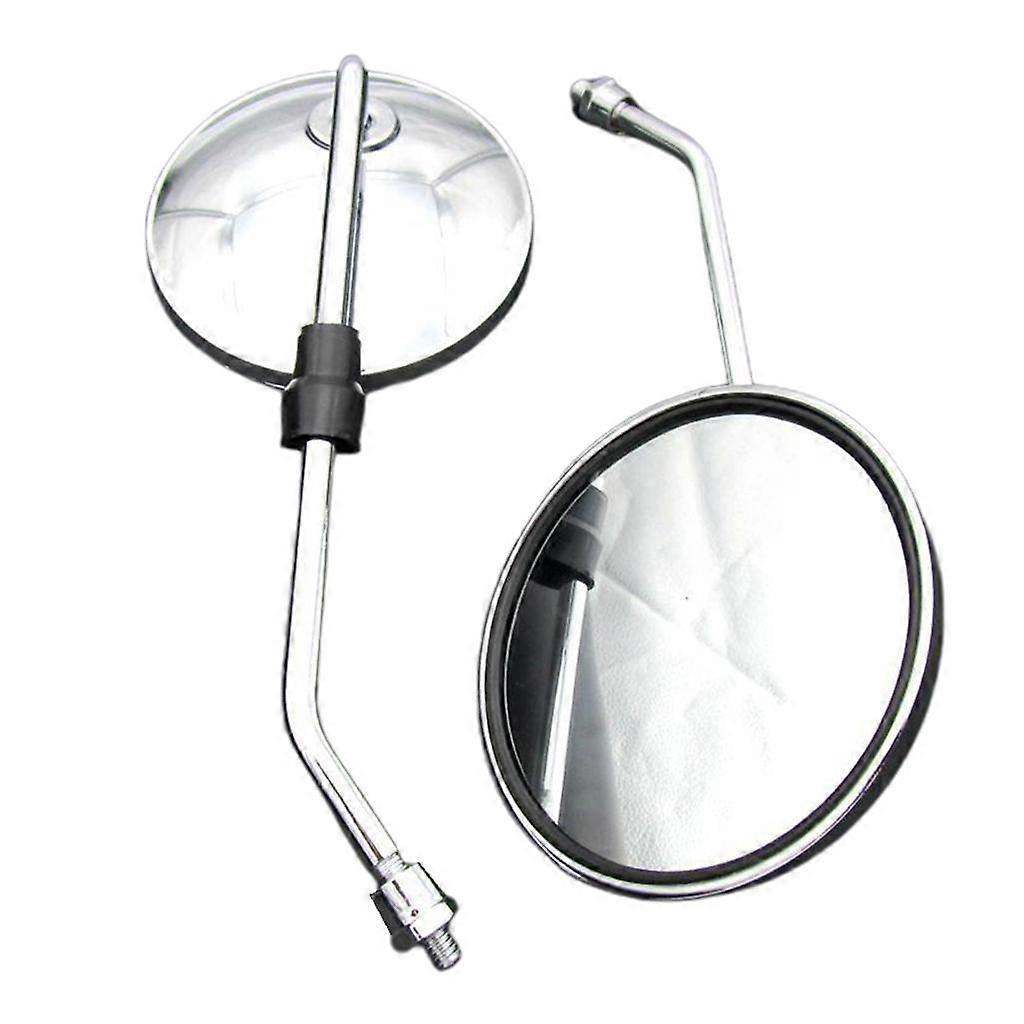 2 Pieces Round Motorcycle Rearview Mirror, Electric Bike Rearview Mirror, Moped