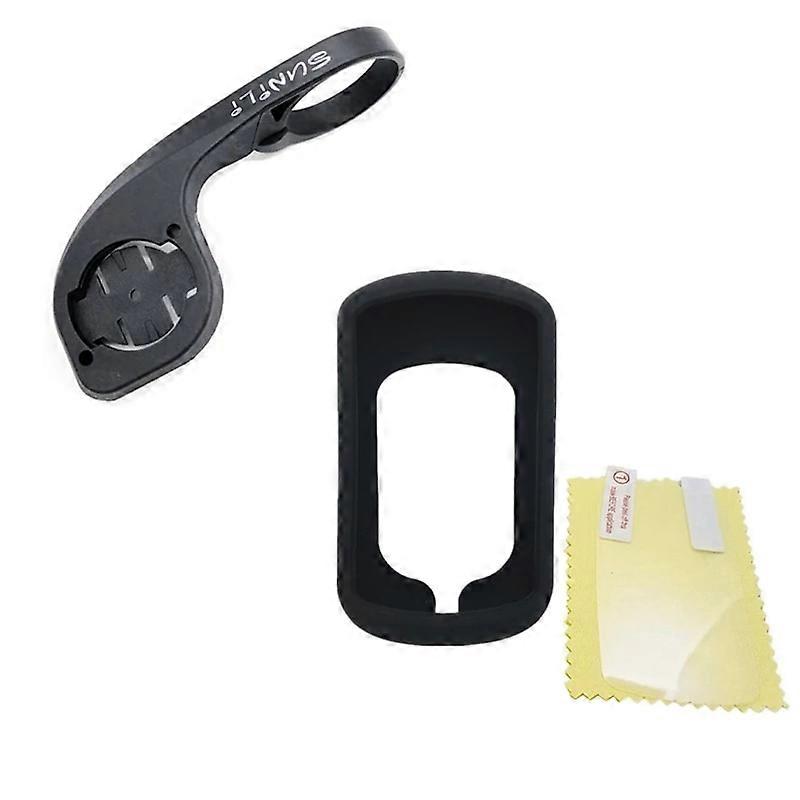 31.8mm Handlebar Bracket Mount MTB Holder Support + Silicone Protect Case + Film for Bicycle Computer GPS Garmin Edge Explore