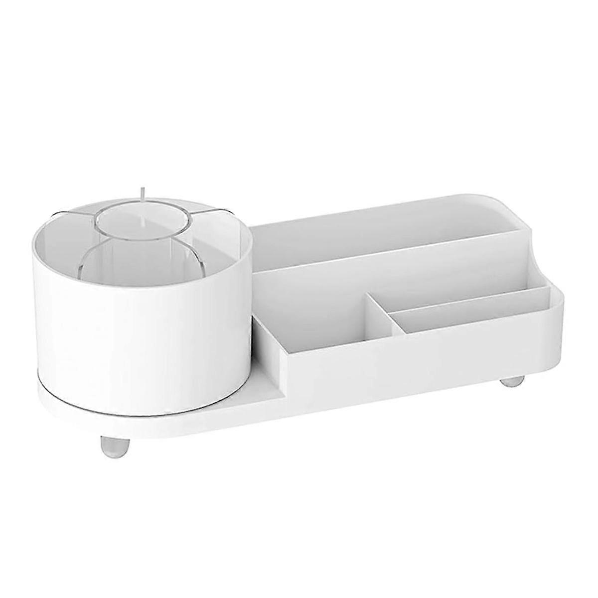 Large Capacity Makeup Brush Organizer for Vanity 360 Rotating Cosmetic Display Case Make Up Brushes Cup for Cosmetics-A