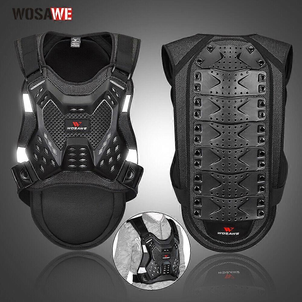 Motorcycle Armored Vest Chest Protector MTB Biker Jacket Gear Back Guards