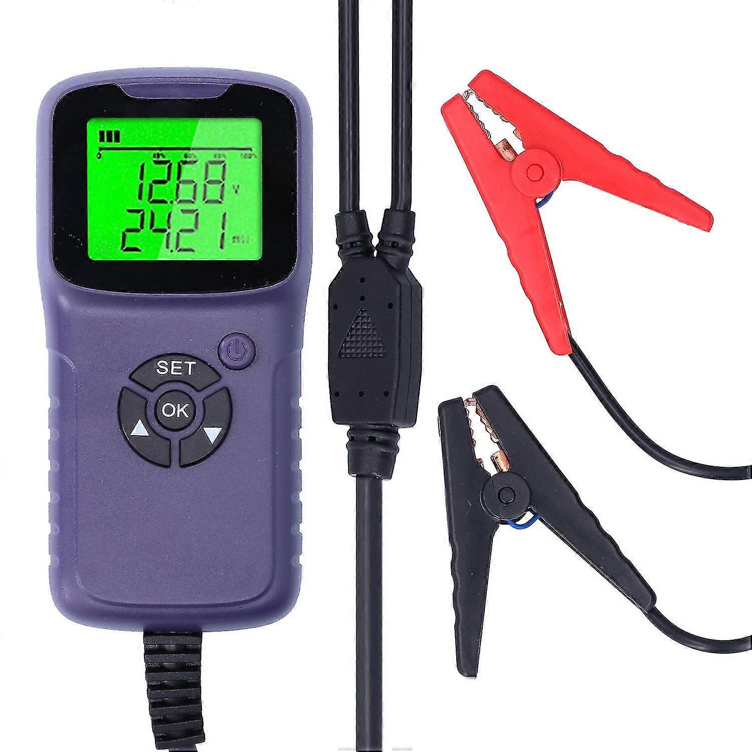 A300 Digital Car Battery Tester LCD Battery Test Analyzer Auto Test Diagnostic ToolsPurple