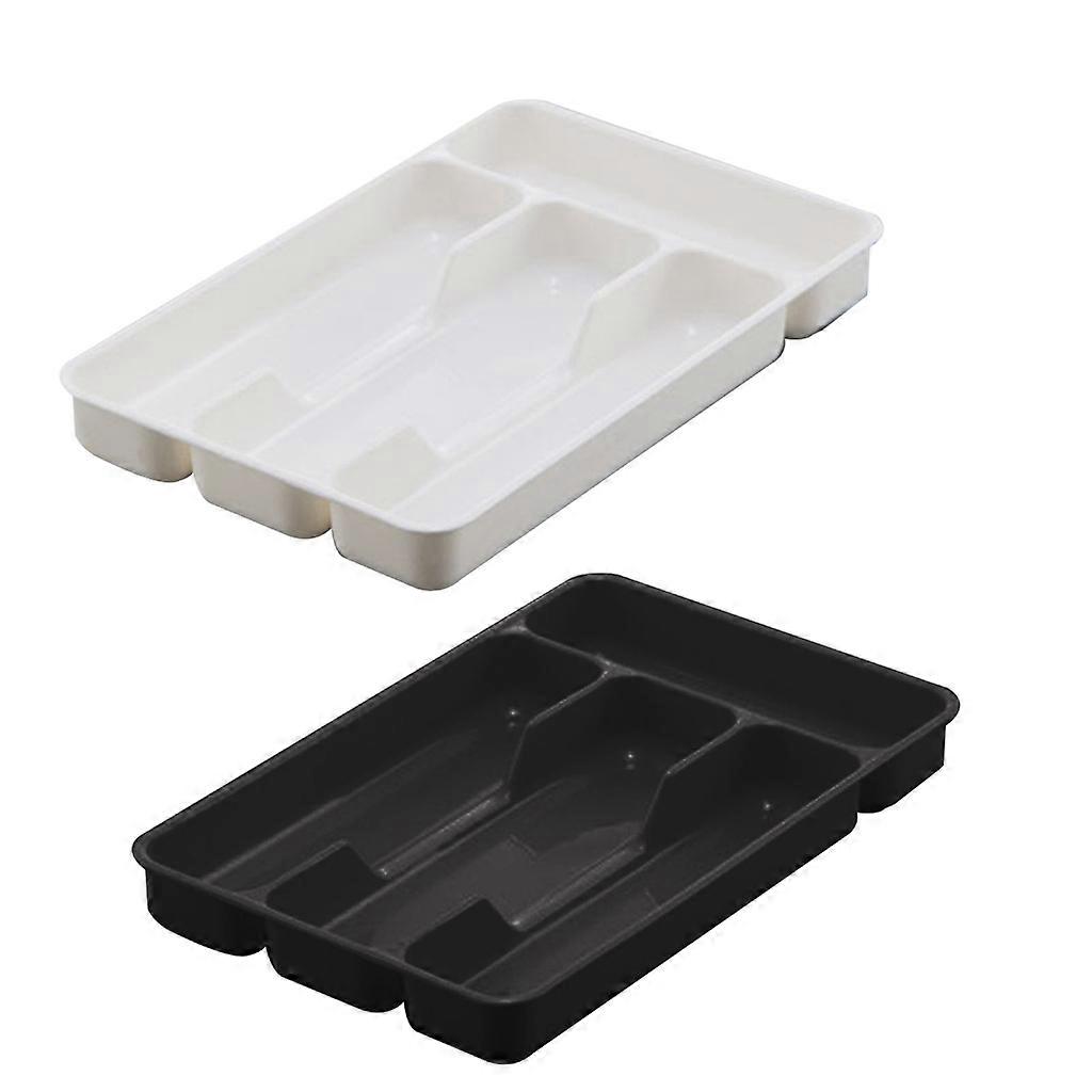 2pcs Cutlery Storage Tray Spoon Fork Storage Container Kitchen Separation Box