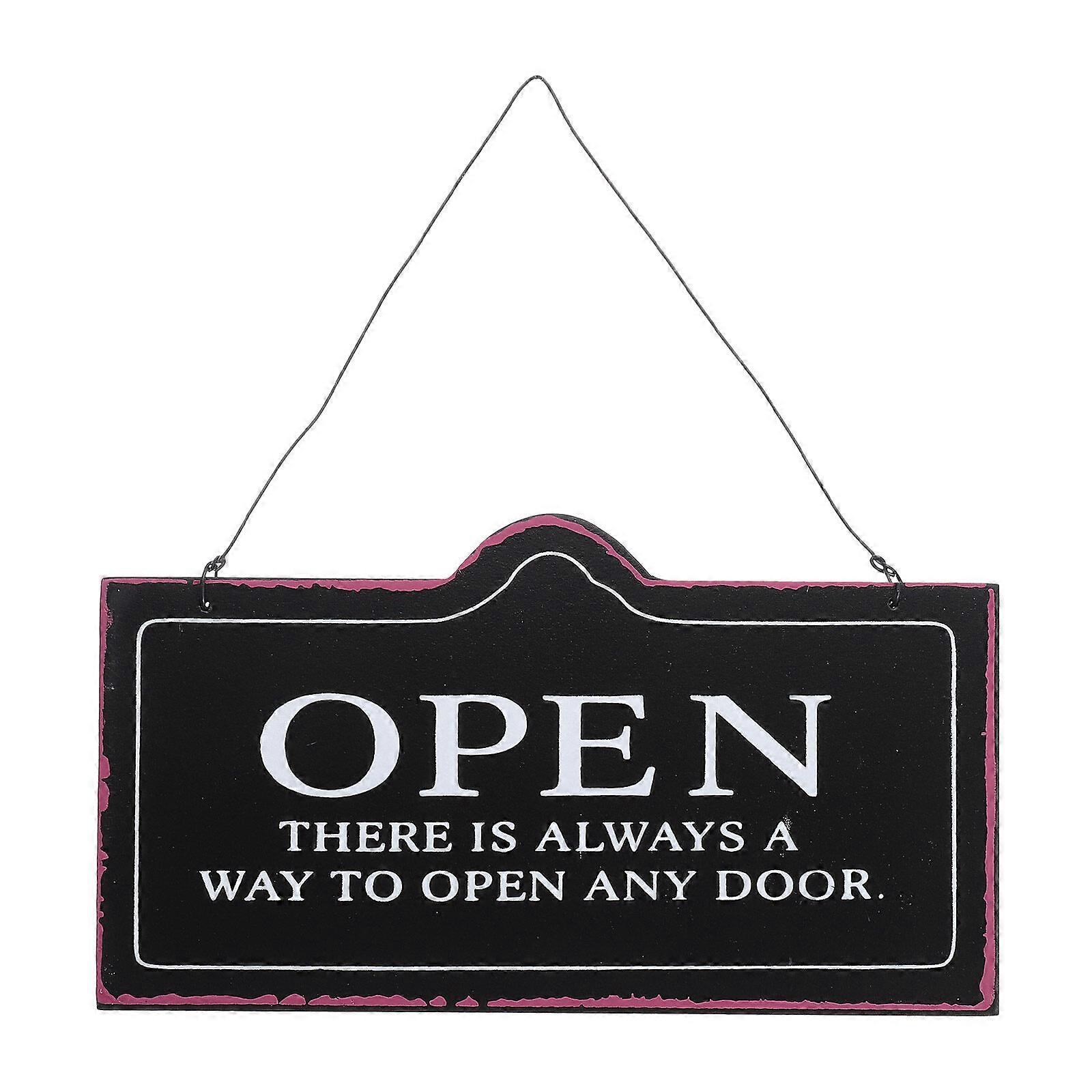 Decorative Open Sign Retro Closed Sign Wear-resistant Open Closed Sign Store Accessory