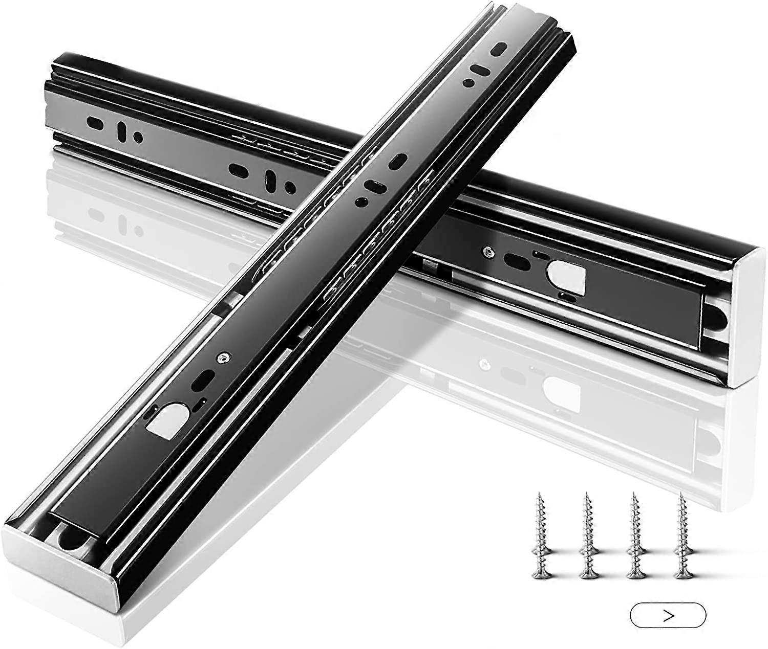 Drawer Rails Push to Open 550mm-Ball Bearing Full Extension,Side Mounted,45kg Load Capacity,1 Pair