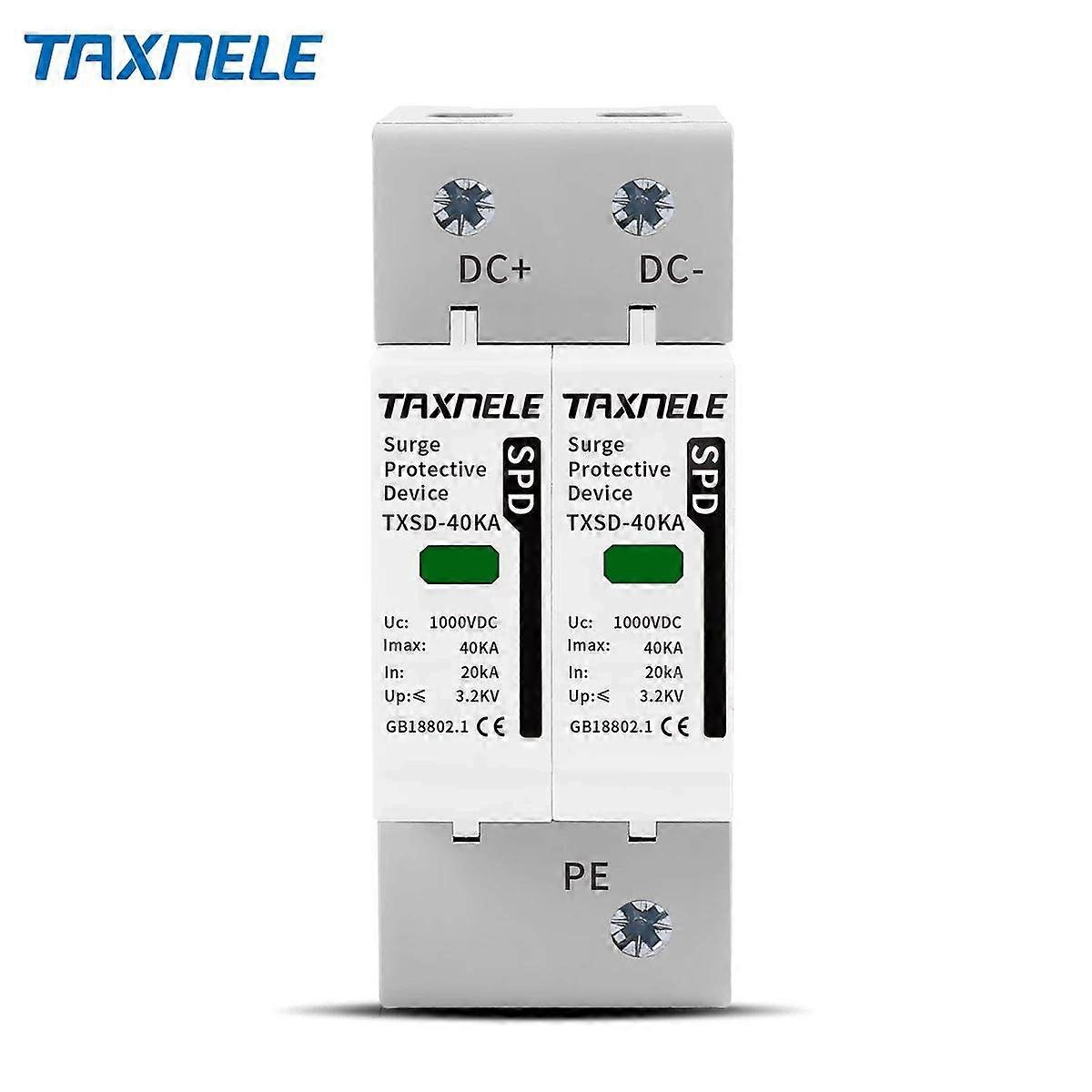 DC SPD Surge Protective Device 600V 800V 1000V 2P 20KA 40KA 60KA Voltage Protector Solar PV Photovoltaic Lightning Arrester