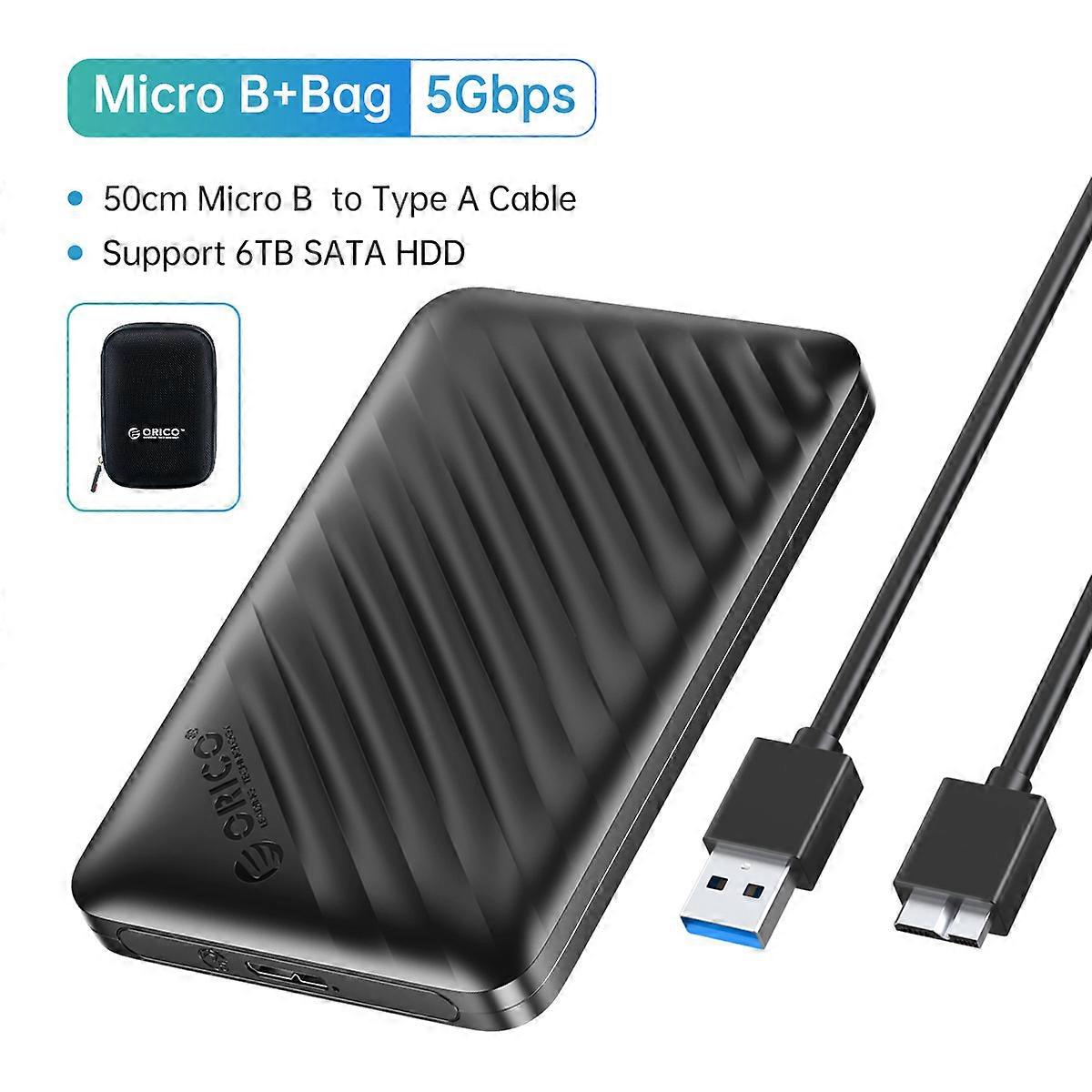 ORICO USB3.0 5Gbps Hard Drive Enclosure 2.5 Inch SATA to Micro B HDD SSD Case Support Auto Sleep for PC Laptop Notebook HDD