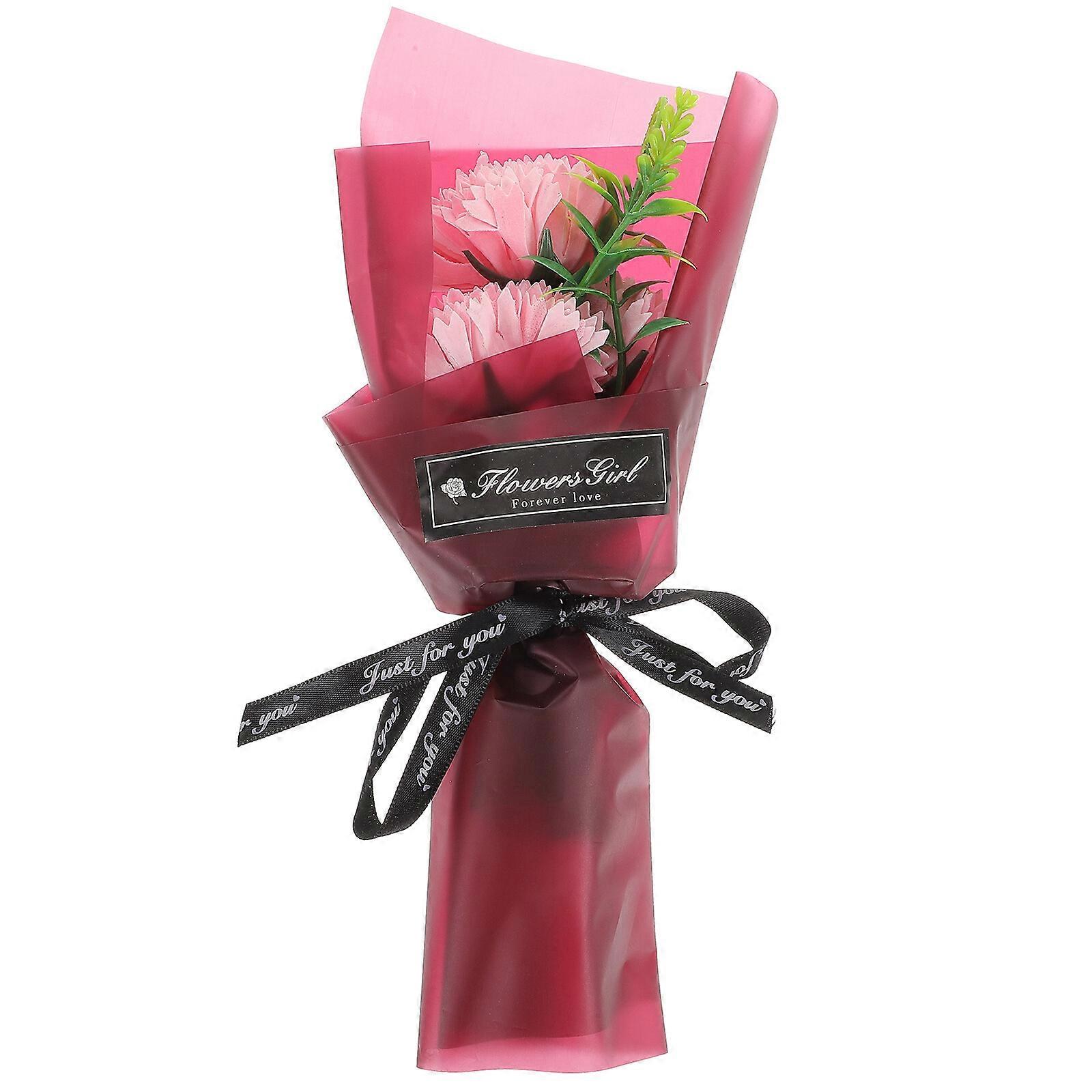 Soap Carnation Flower Bouquet Scented Flower Artificial Bouquet for Mothers Day