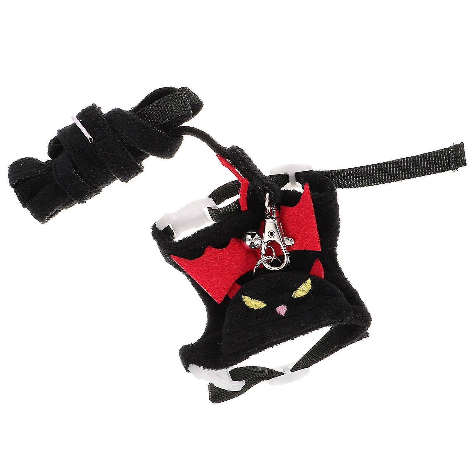 1 Set Halloween Rabbit Harness Leash Set Bunny Harness Leash Vest for Safety Walking