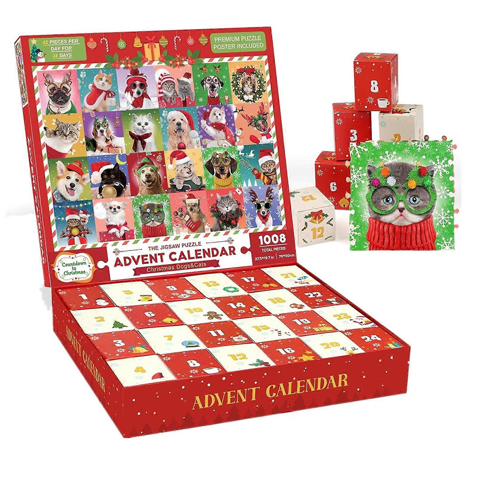 Advent Calendar 2023 Christmas Jigsaw Puzzles 1000 Pieces, 25 Boxes of Christmas Countdown Calendar Puzzles fast