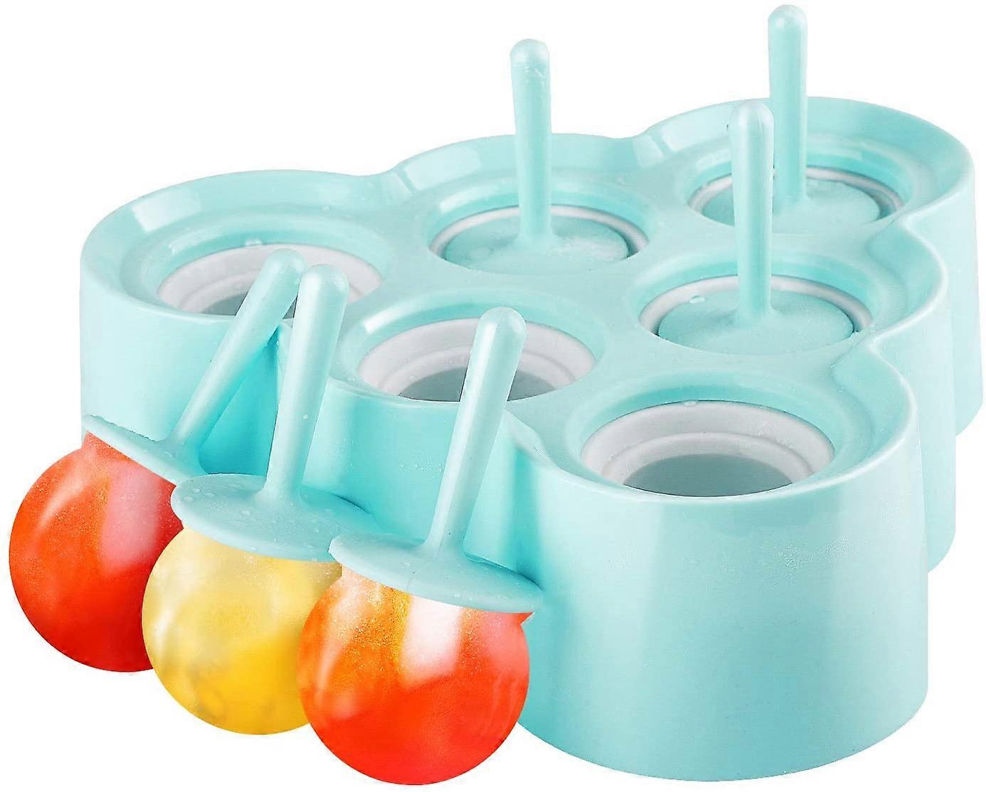 Ice Pop Molds, [Cavity of 6] Premium Silicone Popsicle Makers Ice Pop Makers Triangle Ice Cream Tray