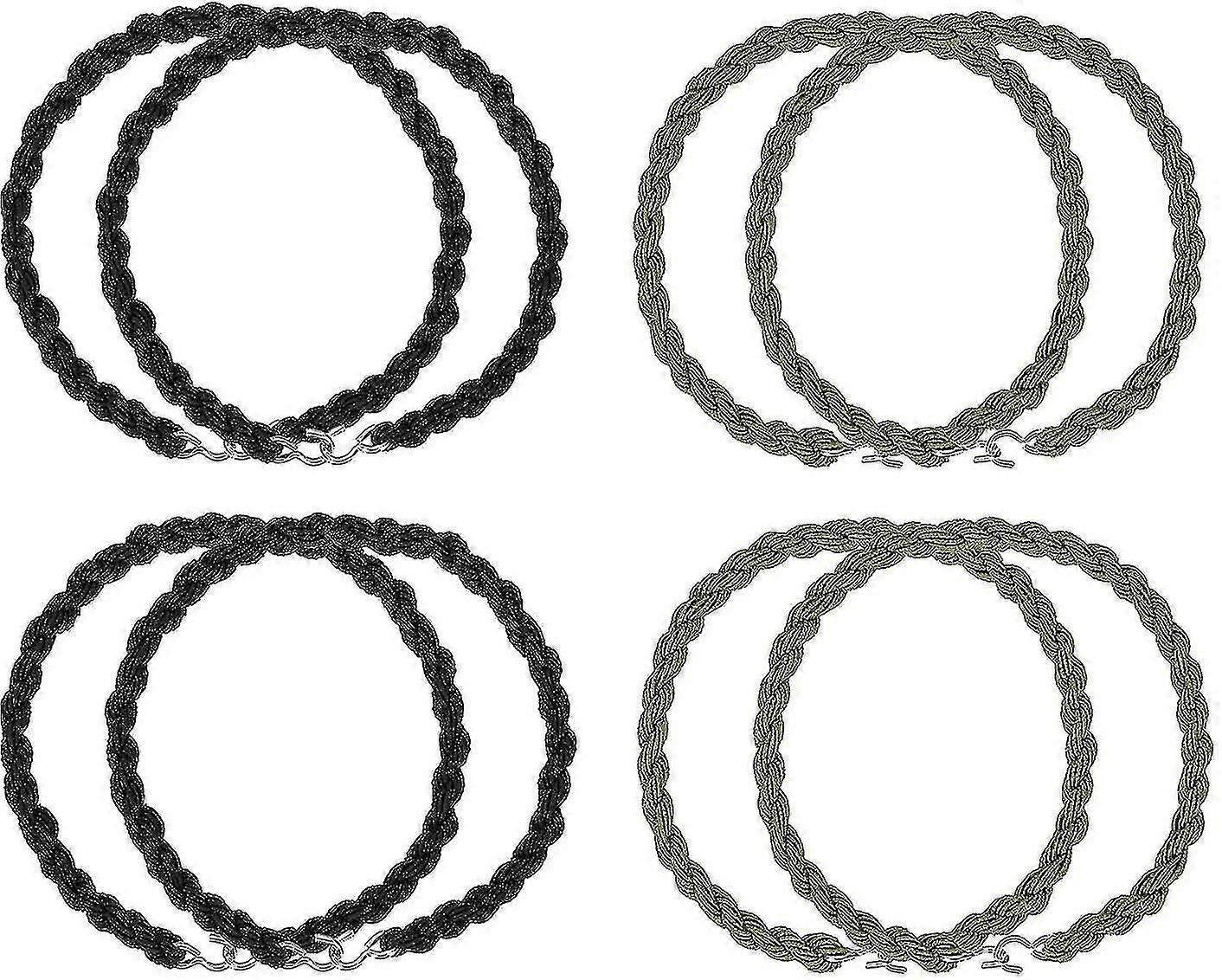 8 Pieces Elastic Boot Bands Military Boot Straps Blousing Garters With Metal