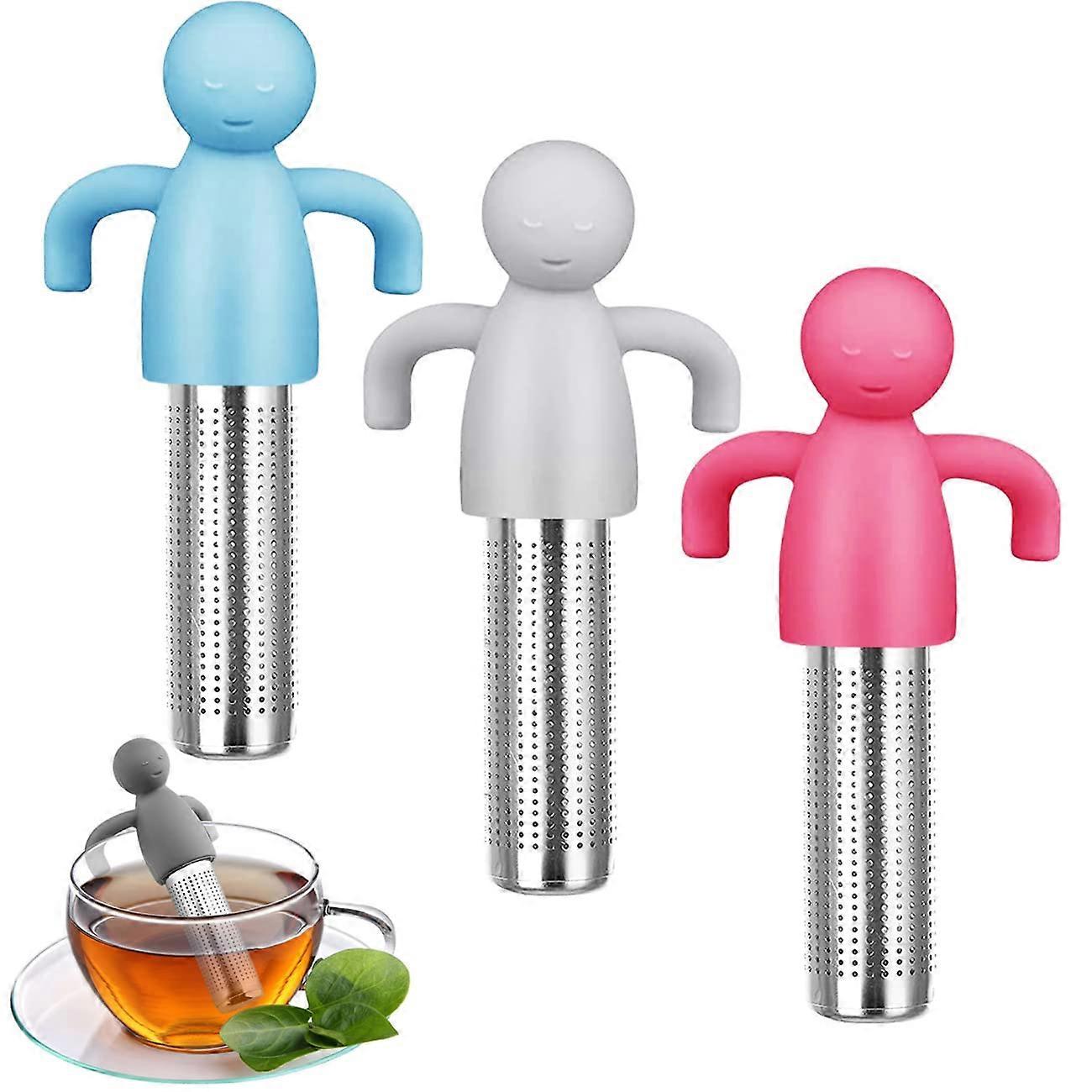 Tefilter te infuser rustfrit stål te sil, rustfrit stål te diffusor med silikone hånd