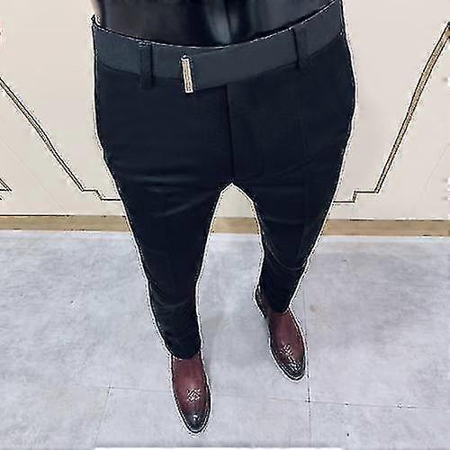 Mens Dress Pants Ankle Length Slim Formal Clothes Fruugo UK