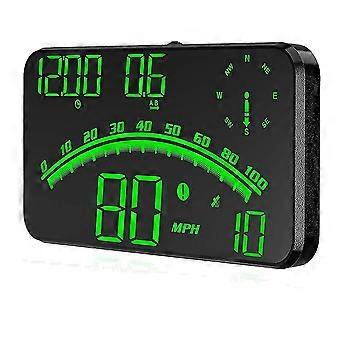 Bil Digital GPS speedometer, bil hud med hastighed, kompas retning, træthed kørsel påmindelse